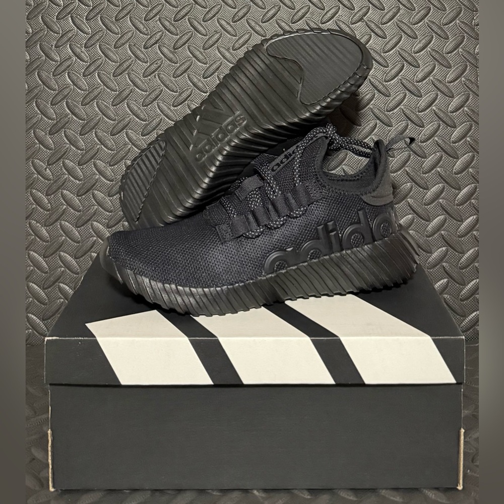 Adidas Kaptir 3.0 Triple Black Casual Running Shoes Mens‎ Size 9
